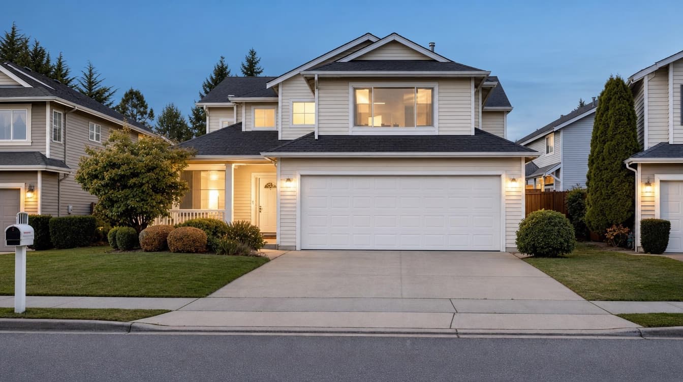 Residential neighborhood in Edmonds, WA — service area for Northwest Garage Doors