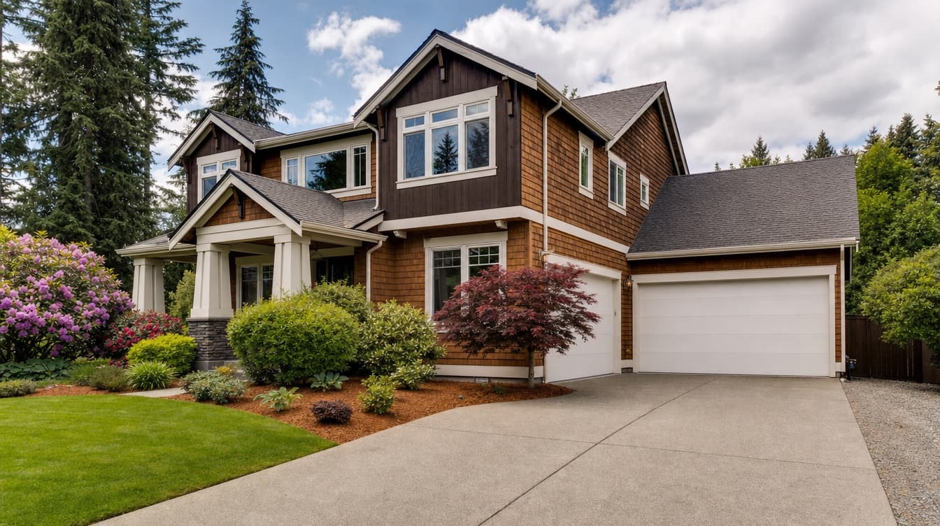 Residential neighborhood in Issaquah, WA — service area for Northwest Garage Doors