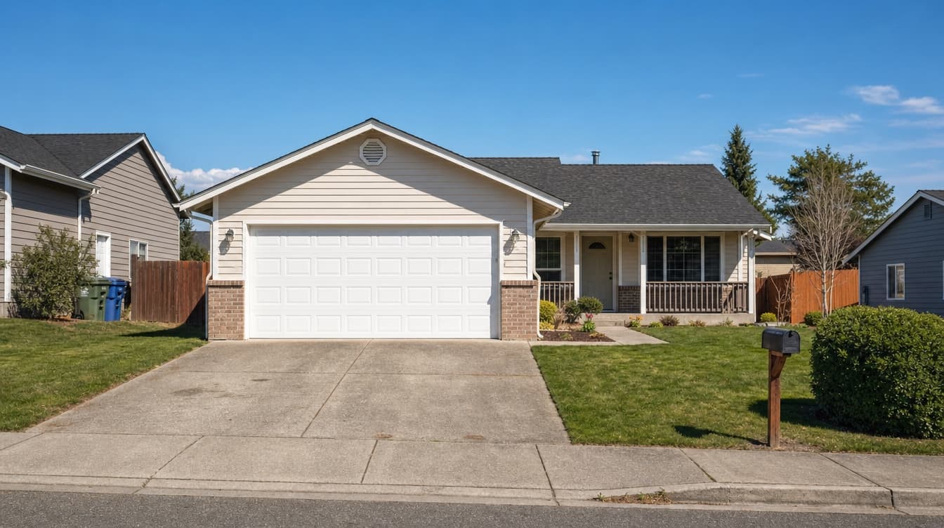 Residential neighborhood in Kent, WA — service area for Northwest Garage Doors