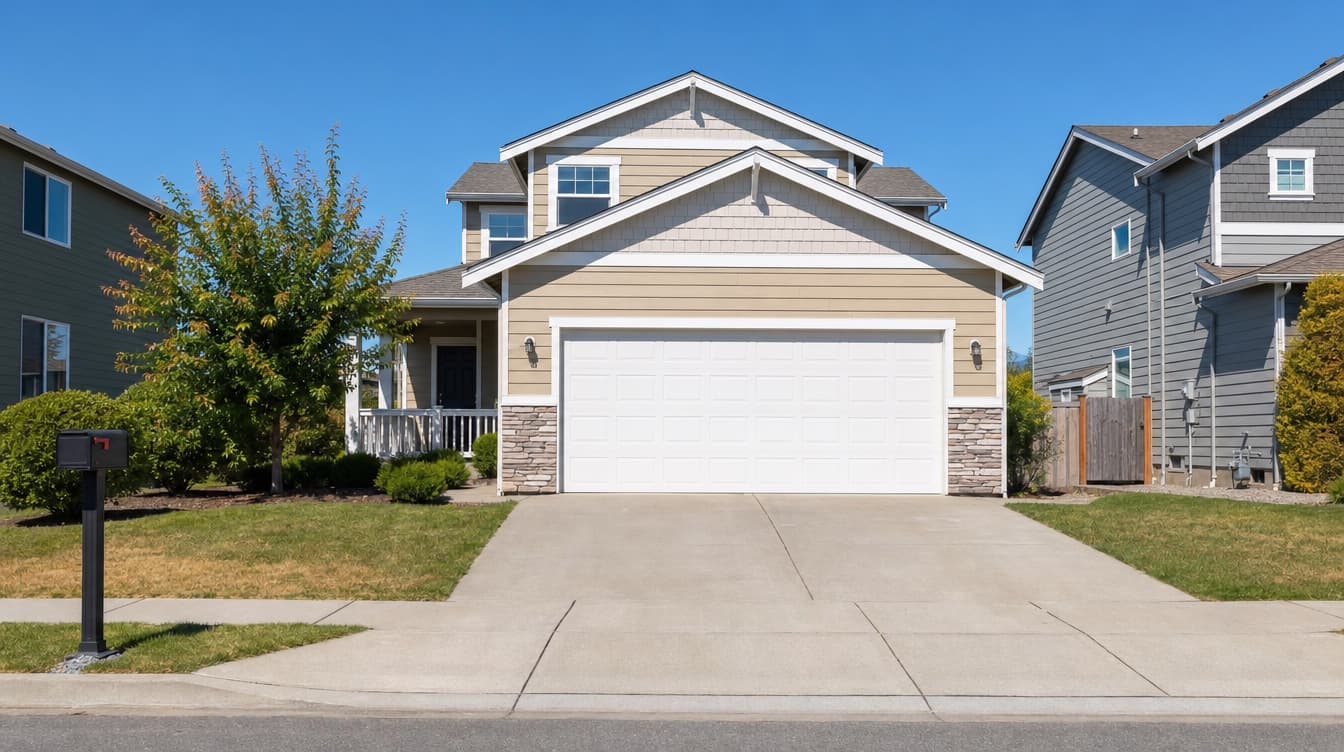 Residential neighborhood in Puyallup, WA — service area for Northwest Garage Doors
