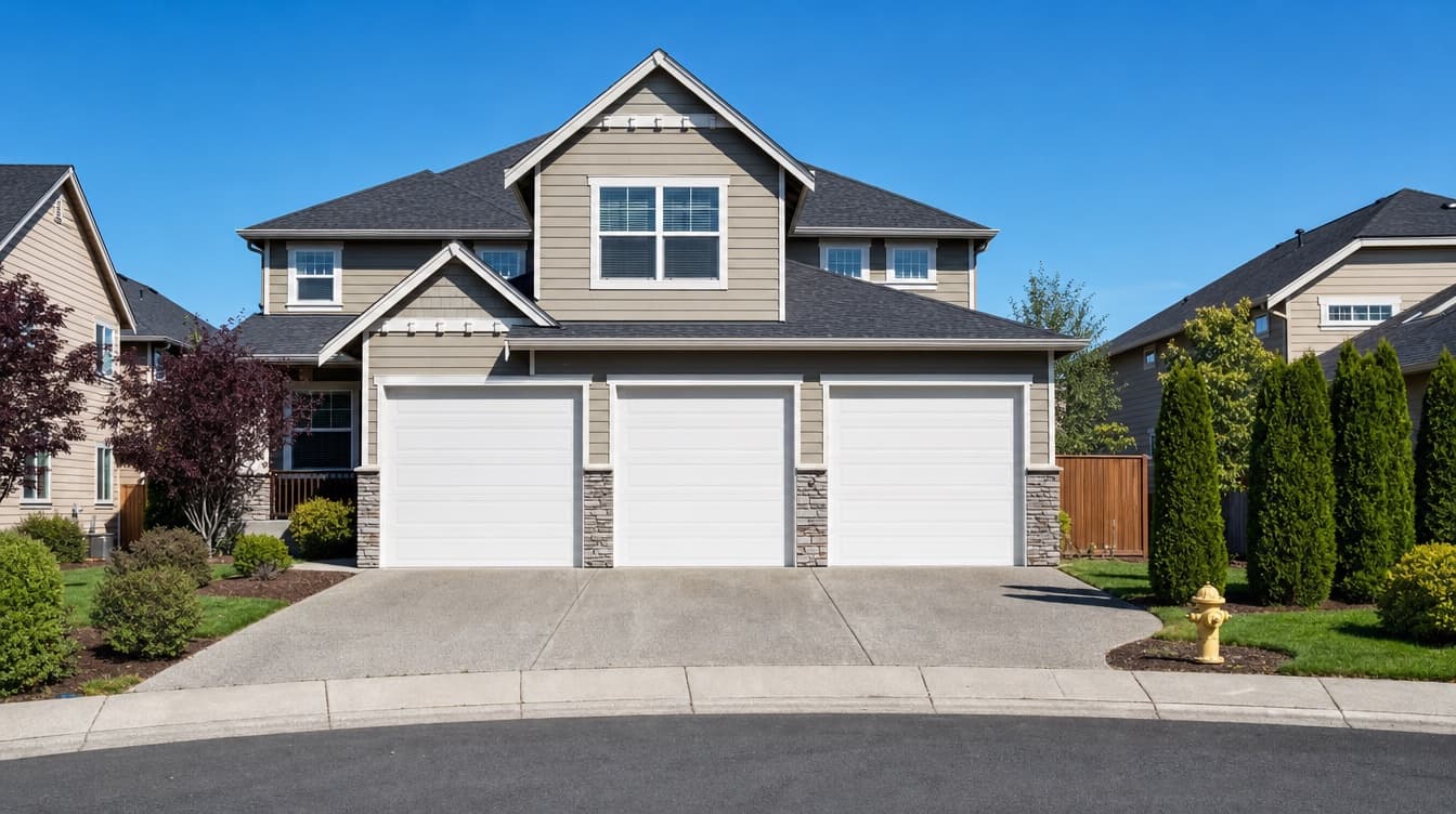 Residential neighborhood in Sammamish, WA — service area for Northwest Garage Doors