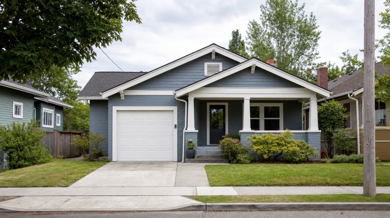 Seattle craftsman bungalow neighborhood — service area for Northwest Garage Doors